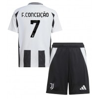 Juventus Francisco Conceicao #7 Hemmatröja Barn 2024-25 Kortärmad (+ Korta byxor)